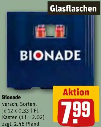 REWE Bionade 12 x 0,33-l-FL. Kasten Angebot