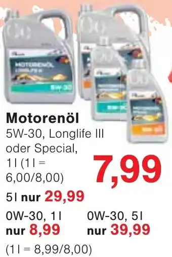 Wiglo Wunderland Motorenöl 5W-30, 1 L Angebot