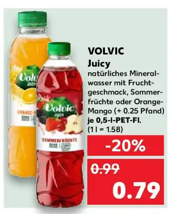 Kaufland VOLVIC Juicy natürliches Mineral-wasser mit Frucht-geschmack, 500ml Angebot