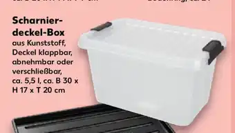 Kaufland Scharnierdeckel-Box aus Kunststoff, Deckel klappbar, abnehmbar oder verschließbar, ca. 5,5 l, ca. B 30 x H 17 x T 20 cm Angebot