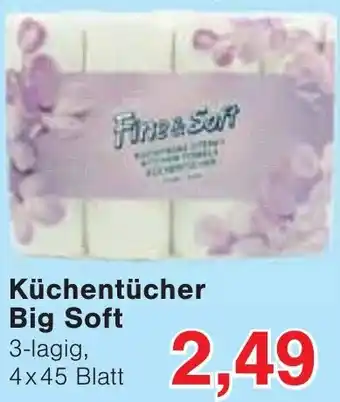 Wiglo Wunderland Küchentücher Big Soft 3-lagig, 4x45 Blatt Angebot