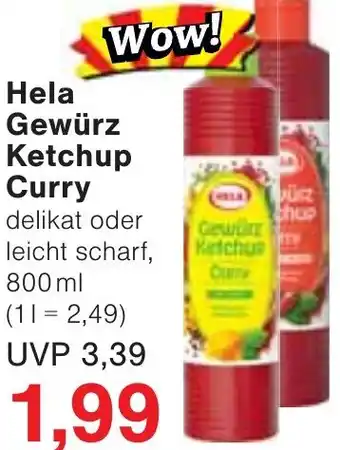 Wiglo Wunderland Hela Gewürz Ketchup Curry 800 ml Angebot