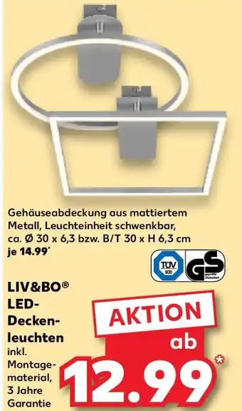 Kaufland LIV&BO LED- Deckenleuchten Angebot