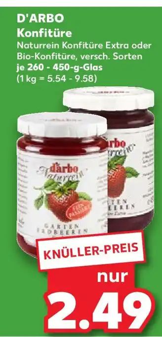 Kaufland D'ARBO Konfitüre 260-450g Angebot