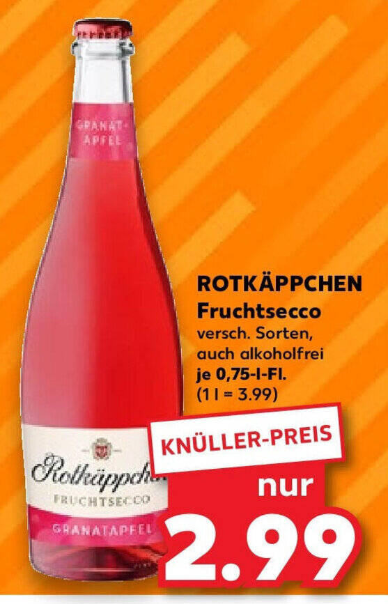 Spannende Fruchtsecco Rotkãƒâppchen Angebot Bild