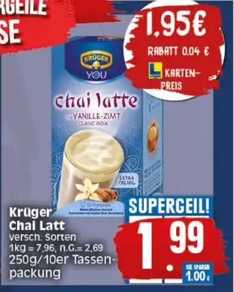 Elli Markt Krüger Chai Latt versch. Sorten 250g Angebot