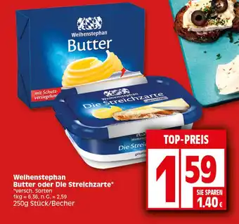 Elli Markt Weihenstephan Butter o. Die Streichzarte 250g Angebot