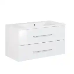 toom Baumarkt Fackelmann waschtisch mit unterschrank 'b.clever' weiß 90 x 62,5 x 46 cm Angebot