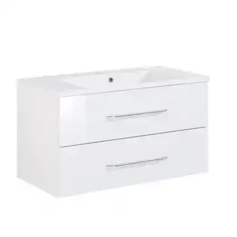 toom Baumarkt Fackelmann waschtisch mit unterschrank 'b.clever' weiß 90 x 62,5 x 46 cm Angebot