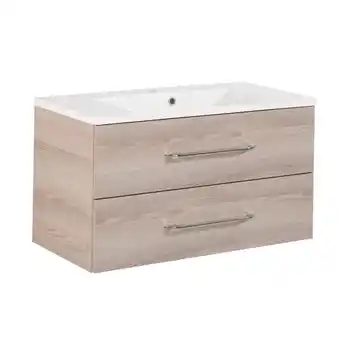 toom Baumarkt Fackelmann waschtisch mit unterschrank 'b.clever' alaska esche 90 x 51 x 46 cm Angebot