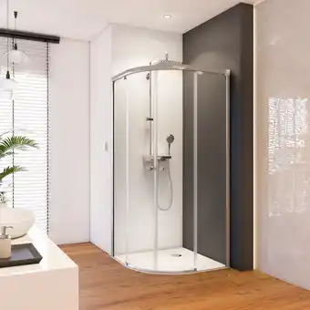 toom Baumarkt Toom runddusche 'beta intima' mit schiebetür, antikalkbeschichtung 90 x 90 cm, r 50 cm titan Angebot