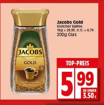 Elli Markt Jacobs Gold löslicher Kaffee 200g Glas Angebot