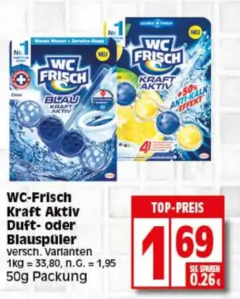 Elli Markt WC-Frisch Kraft Aktiv Duft- oder Blauspüler 50g Packung Angebot