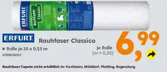 Globus Baumarkt ERFURT Rauhfaser Classico Rolle je 20 x 0,53 m Angebot