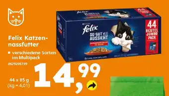 Globus Baumarkt Felix Katzennassfutter 44*85g Angebot