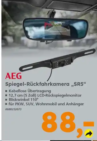 Globus Baumarkt AEG Spiegel-Rückfahrkamera ,,SR5" Angebot