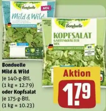 REWE Bonduelle Mild & Wild 140-g-Btl.oder Kopfsalat 175-g-Btl. Angebot