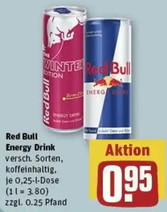 REWE Red Bull Energy Drink 0,25-l-Dose Angebot