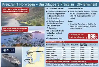 REWE Kreuzfahrt Norwegen Angebot