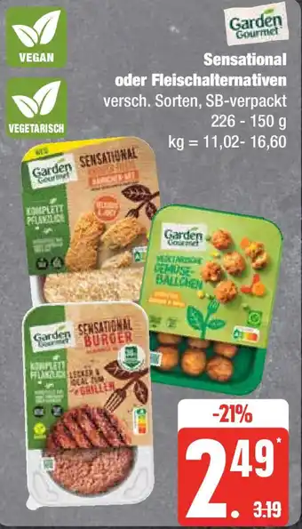 Edeka Sensational oder Fleischalternativen 226-150 g Angebot