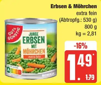 Edeka Erbsen & Möhrchen 800 g Angebot