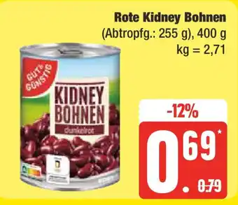 Edeka Rote Kidney Bohnen (Abtropfg.: 255 g), 400 g Angebot