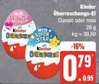 Edeka Kinder Überraschungs-Ei Classic oder rosa 20 g Angebot