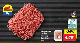 Lidl Metzgerfrisch Frisches Schweine-Hackfleisch 1 kg Angebot