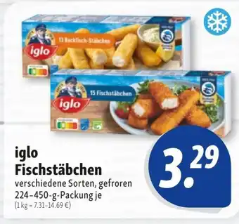 Nah & Frisch iglo Fischstäbchen verschiedene Sorten, gefroren 224-450-g-Packung Angebot