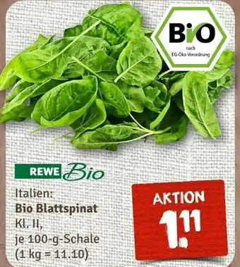 nahkauf Bio Blattspinat je 100-g-Schale Angebot