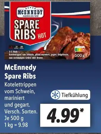 Lidl McEnnedy Spare Ribs 500 g Angebot