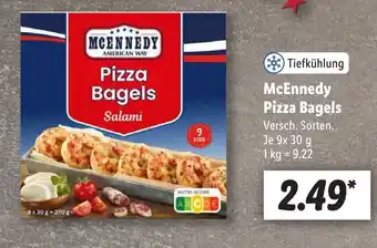 Lidl McEnnedy Pizza Bagels 9 x 30 g Angebot