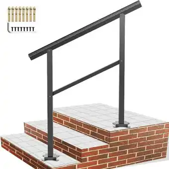 ManoMano Vevor geländer handlauf mit querstabhalter aus aluminium 91,4x89,5cm 2-3 stufen Angebot