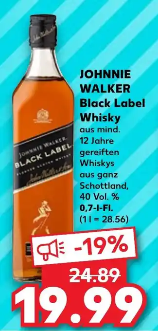 Kaufland JOHNNIE WALKER Black Label Whisky 0,7 l Fl. Angebot