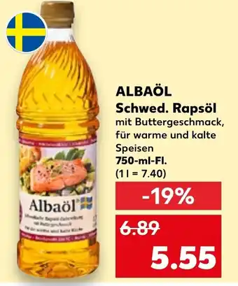 Kaufland ALBAÖL Schwed. Rapsöl 750 ml Fl. Angebot