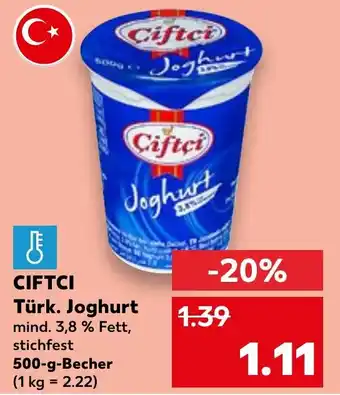 Kaufland CIFTCI Türk. Joghurt 500-g-Becher Angebot