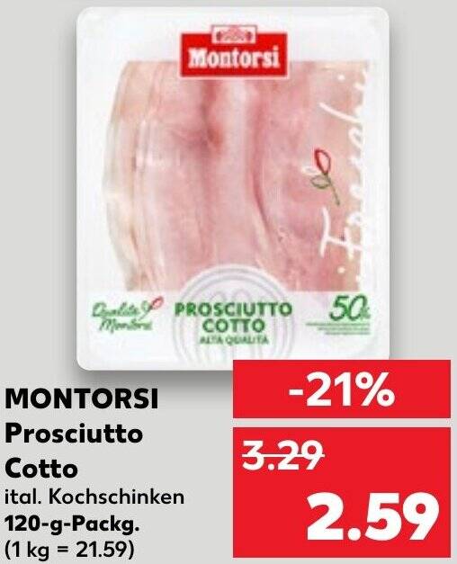 MONTORSI Prosciutto Cotto 120 g Packg. Angebot bei Kaufland