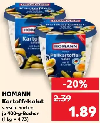 Kaufland HOMANN Kartoffelsalat 400-g-Becher Angebot