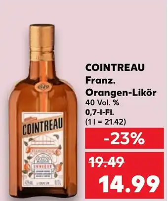 Kaufland COINTREAU Franz. Orangen-Likör 0,7 l Fl. Angebot