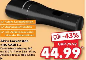 Kaufland Akku-Lockenstab >>HS 5230 L«< Angebot