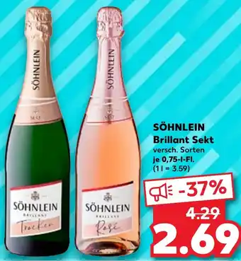 Kaufland SÖHNLEIN Brillant Sekt 0,75 l Fl. Angebot