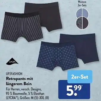 Aldi Süd UP2FASHION Retropants mit längerem Bein 2er-Set Angebot