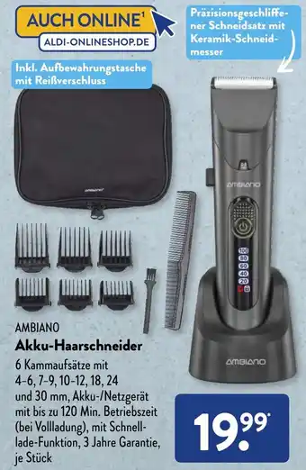 Aldi Süd AMBIANO Akku-Haarschneider Angebot
