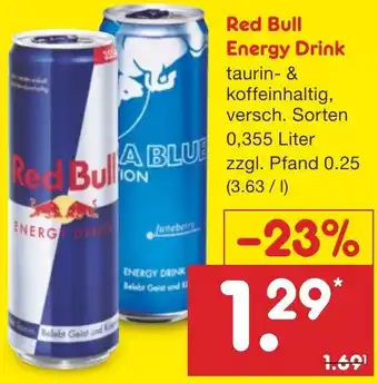 Netto Marken-Discount Red Bull Energy Drink 0,355 Liter Angebot