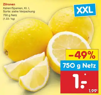 Netto Marken-Discount Zitronen 750 g Netz Angebot