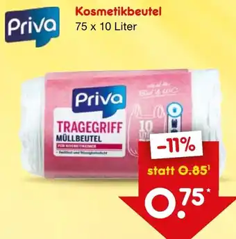 Netto Marken-Discount Priva Kosmetikbeutel 75 x 10 Liter Angebot