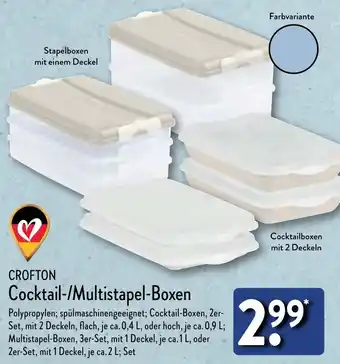 Aldi Nord CROFTON Cocktail-/Multistapel Boxen Angebot