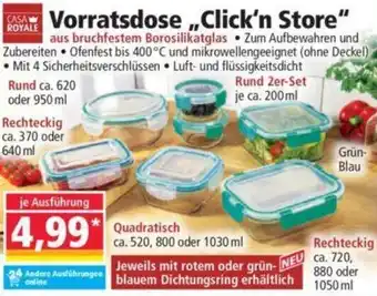 Norma CASA ROYALE Vorratsdose „Click'n Store" Angebot