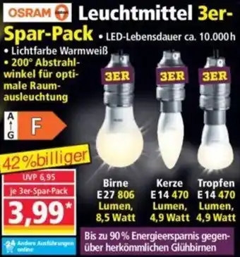 Norma OSRAM Leuchtmittel 3er Spar-Pack Angebot