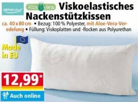 ORTHO-Vital Aloe Vera Viskoelastisches Nackensttzkissen Angebot bei Norma